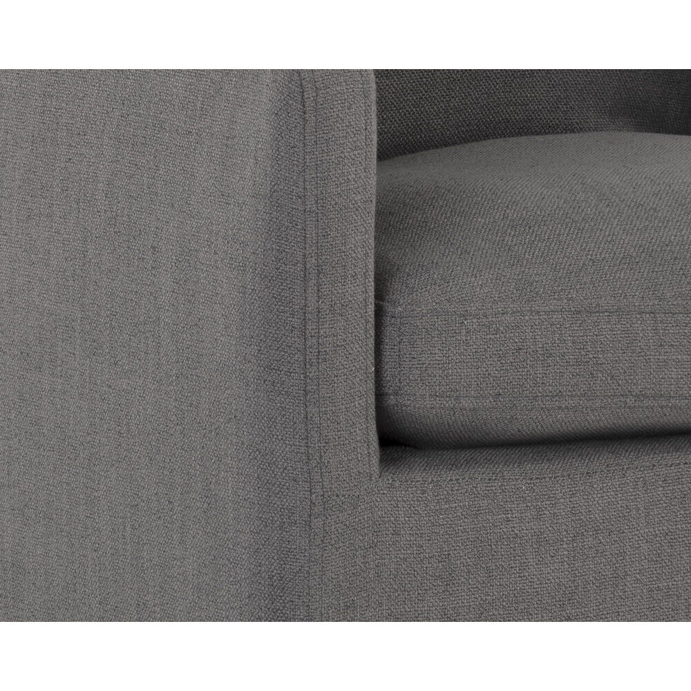 Glenrose Effie Smoke Wheeled Dining Armchair, Wheeled